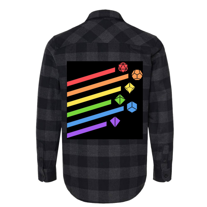 Rainbow Dice Set Tabletop Rpg Gaming Flannel Shirt | Artistshot