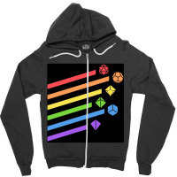 Rainbow Dice Set Tabletop Rpg Gaming Zipper Hoodie | Artistshot