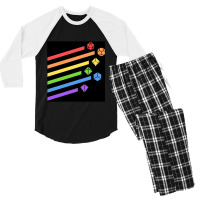 Rainbow Dice Set Tabletop Rpg Gaming Men's 3/4 Sleeve Pajama Set | Artistshot