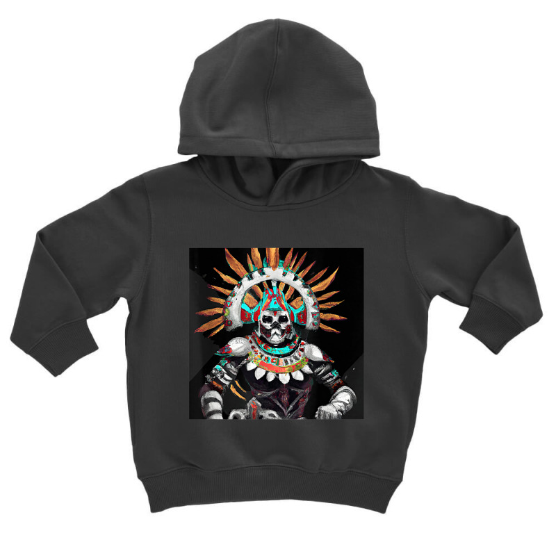 Dia De Los Muertos Aztec Warrior Calavera Mayan Mythology Toddler Hoodie by DanaMarieDeLosSantos | Artistshot