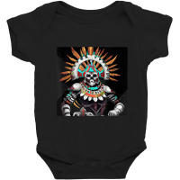 Dia De Los Muertos Aztec Warrior Calavera Mayan Mythology Baby Bodysuit | Artistshot