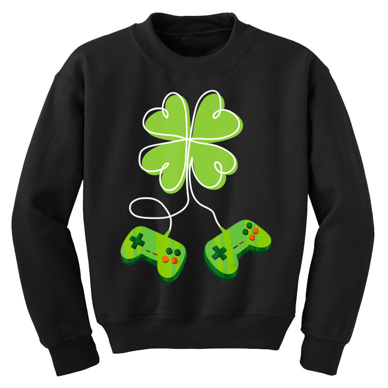 Trending Video Gamer St. Patricks Day Gaming St Patty's Day For Boys Youth Sweatshirt by Kristina Ritchey | Artistshot