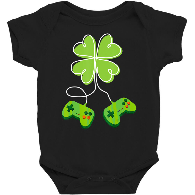 Trending Video Gamer St. Patricks Day Gaming St Patty's Day For Boys Baby Bodysuit by Kristina Ritchey | Artistshot