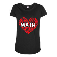 Hot Trend Valentine's Day For Math Teachers Maternity Scoop Neck T-shirt | Artistshot