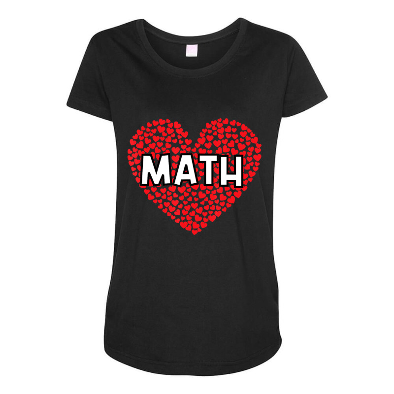 Hot Trend Valentine's Day For Math Teachers Maternity Scoop Neck T-shirt by Trudeau Palmer | Artistshot