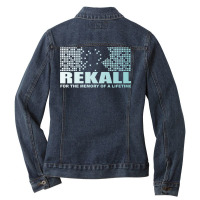 Rekall   For The Memory Of A Lifetime Ladies Denim Jacket | Artistshot