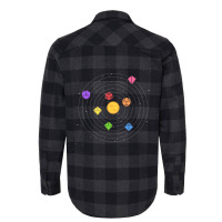 Solar System Polyhedral Dice Set Nerdy Tabletop Rpg Gamer Flannel Shirt | Artistshot