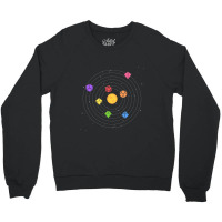 Solar System Polyhedral Dice Set Nerdy Tabletop Rpg Gamer Crewneck Sweatshirt | Artistshot