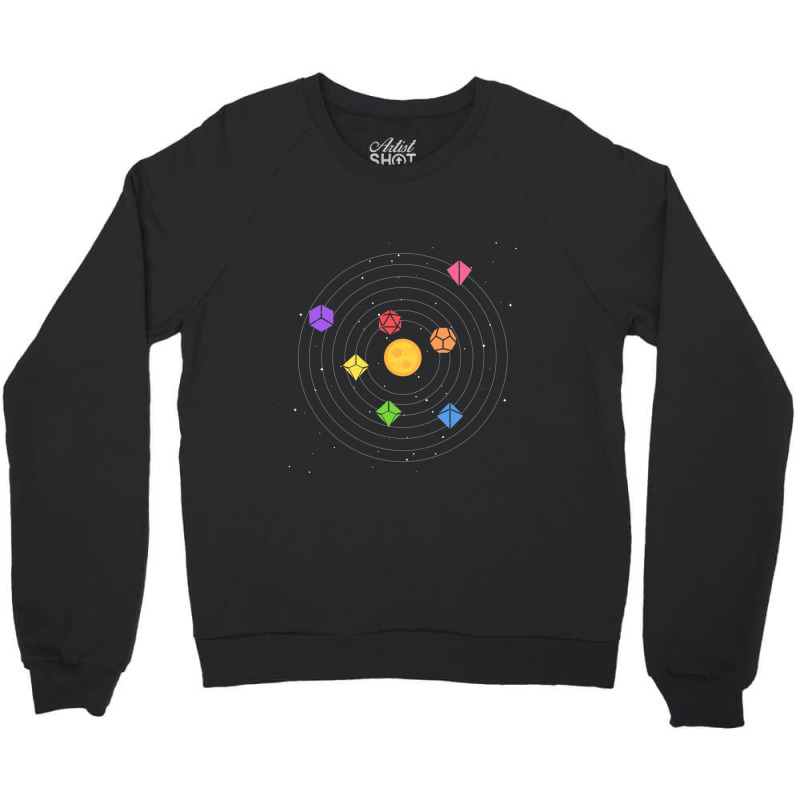 Solar System Polyhedral Dice Set Nerdy Tabletop Rpg Gamer Crewneck Sweatshirt by LYDIABERRY | Artistshot