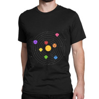 Solar System Polyhedral Dice Set Nerdy Tabletop Rpg Gamer Classic T-shirt | Artistshot