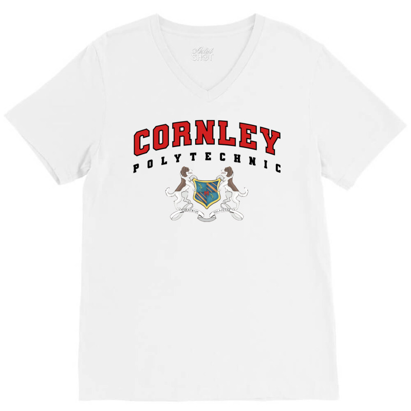 Cornley Polytechnic Red V-neck Tee | Artistshot