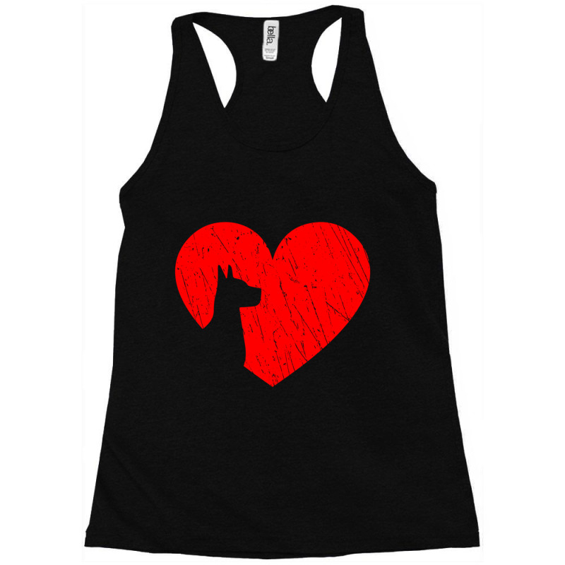 Hot Trend Valentines Day Retro Hearts Dane Dog Puppy Lover Racerback Tank by Karyn Love | Artistshot