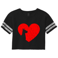 Hot Trend Valentines Day Retro Hearts Dane Dog Puppy Lover Scorecard Crop Tee | Artistshot