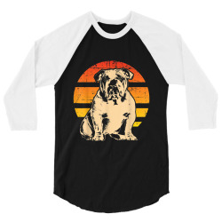Retro English Bulldog 3/4 Sleeve Shirt | Artistshot