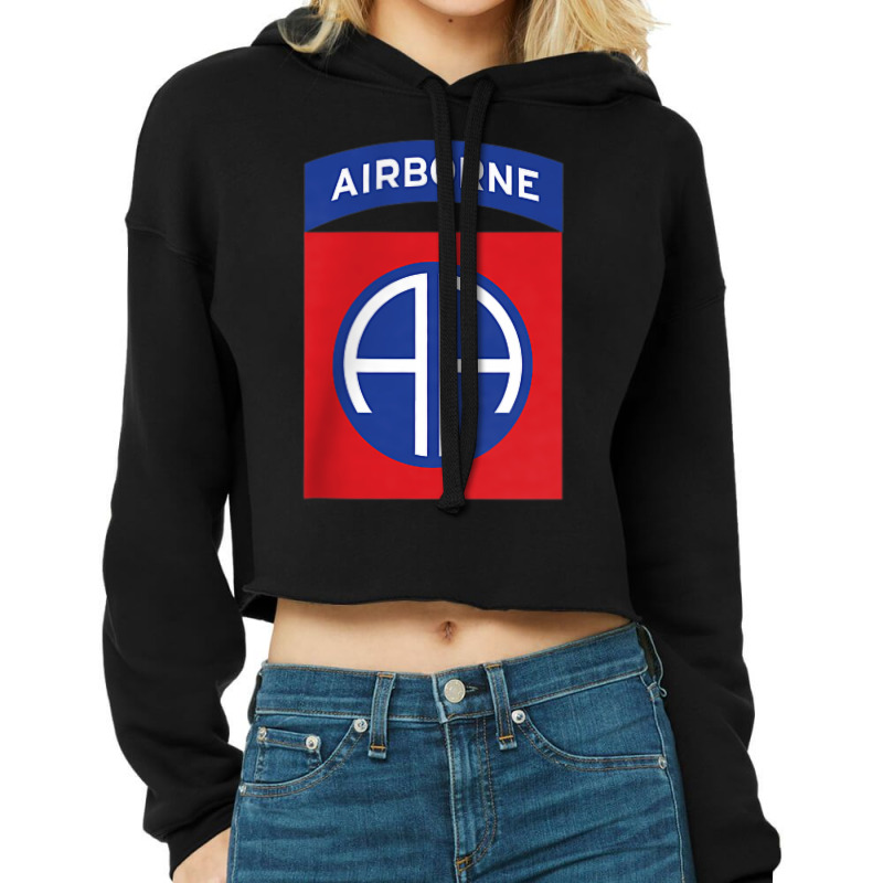 82nd Airborne Division Shirt001 Cropped Hoodie by JOHNCREASY | Artistshot