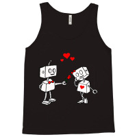 Hot Trend Valentines Day Robots Couple Love Story Tank Top | Artistshot