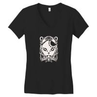 Engraving Demon Mask Women's V-neck T-shirt | Artistshot