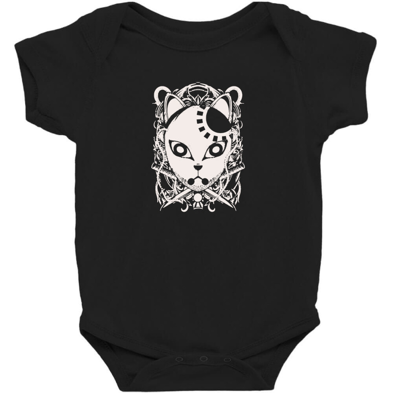 Engraving Demon Mask Baby Bodysuit by putrimeheng | Artistshot