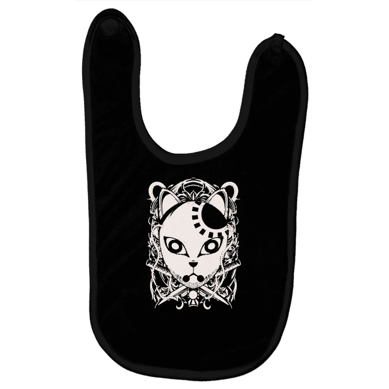 Engraving Demon Mask Baby Bibs by putrimeheng | Artistshot