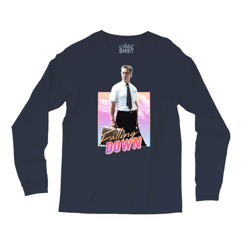 Falling Down   80s Design Long Sleeve Shirts | Artistshot