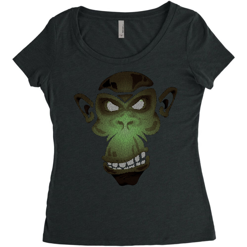 Monkey Mosaic Women's Triblend Scoop T-shirt by mysticalbrain | Artistshot