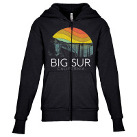 Big Sur California Beach Central Coast Retro Forest Camping T Shirt Youth Zipper Hoodie | Artistshot