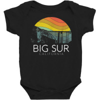 Big Sur California Beach Central Coast Retro Forest Camping T Shirt Baby Bodysuit | Artistshot