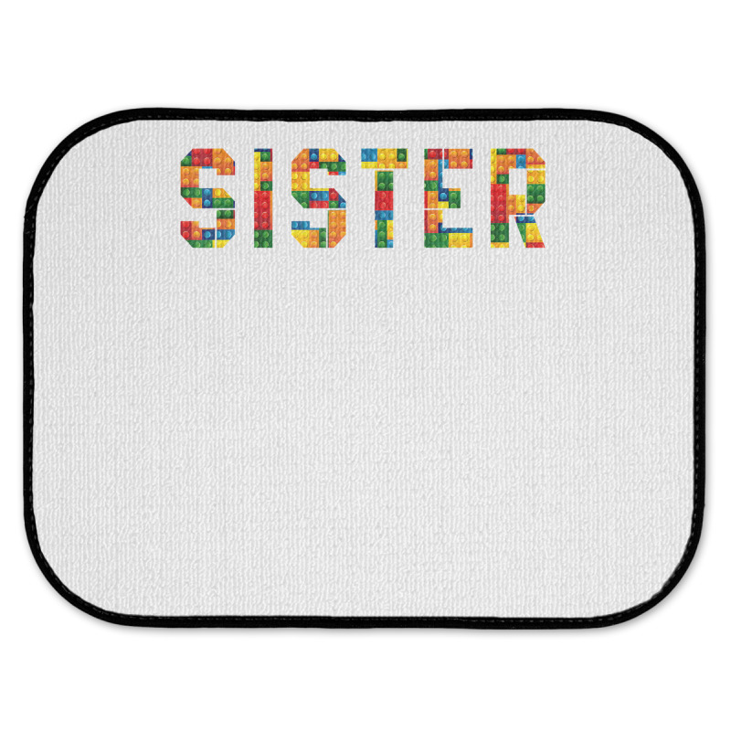 Birthday Brick Builder Funny Blocks Master Builder Sister T Shirt Rear Car Mat | Artistshot