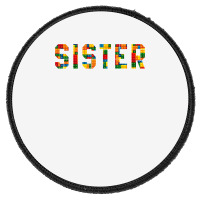 Birthday Brick Builder Funny Blocks Master Builder Sister T Shirt Round Patch | Artistshot