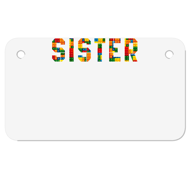 Birthday Brick Builder Funny Blocks Master Builder Sister T Shirt Motorcycle License Plate | Artistshot