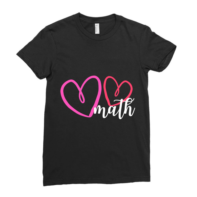 Hot Trend Valentine's Day Math With Hearts Ladies Fitted T-Shirt by Trudeau Palmer | Artistshot