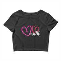 Hot Trend Valentine's Day Math With Hearts Crop Top | Artistshot