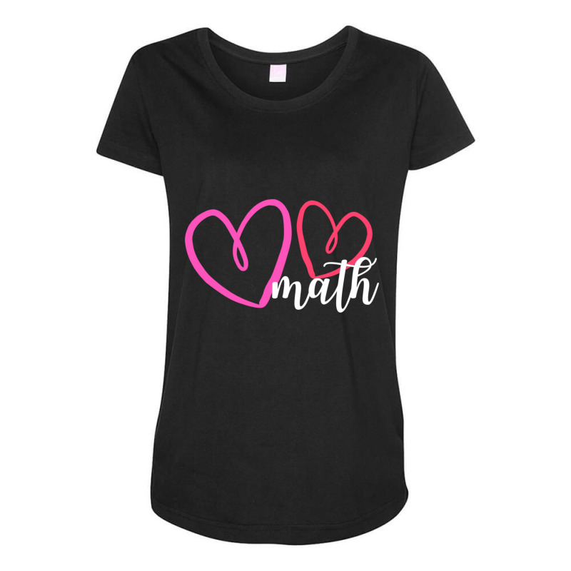 Hot Trend Valentine's Day Math With Hearts Maternity Scoop Neck T-shirt by Trudeau Palmer | Artistshot