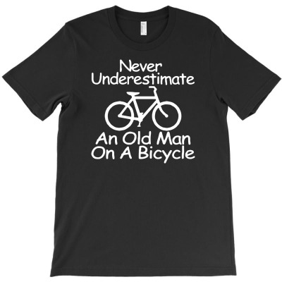 Funny Never Underestimate An Old Man On A Bicycle T-shirt Designed By Tomi Panca