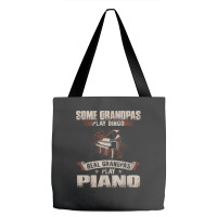 Mens Some Grandpas Play Bingo Real Grandpas Play Piano Tote Bags | Artistshot