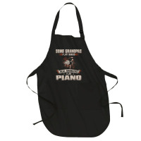 Mens Some Grandpas Play Bingo Real Grandpas Play Piano Full-length Apron | Artistshot