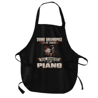 Mens Some Grandpas Play Bingo Real Grandpas Play Piano Medium-length Apron | Artistshot