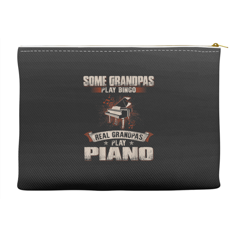 Mens Some Grandpas Play Bingo Real Grandpas Play Piano Accessory Pouches | Artistshot