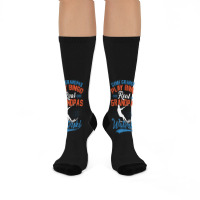 Mens Some Grandpas Play Bingo Real Grandpas Waterski Crew Socks | Artistshot