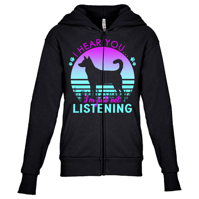 Canaan Dog T  Shirt I Hear You I'm Just Not Listening Canaan Dog Lover Youth Zipper Hoodie by ratkemurphy717 | Artistshot