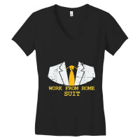 Mens Work From Home Suit Telecommuter Women's V-neck T-shirt | Artistshot