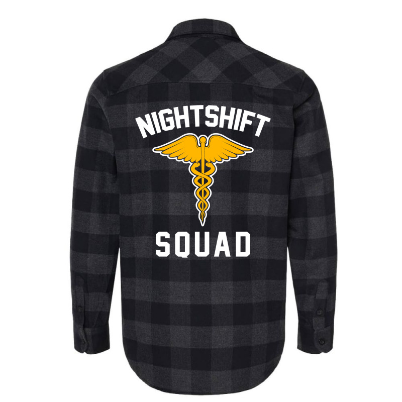 Night Shift Squad Nurse Gift Flannel Shirt | Artistshot