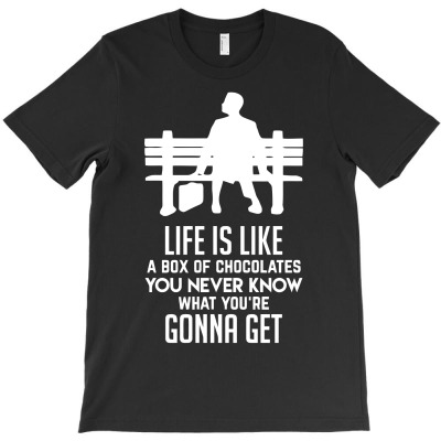 Life Is Like A Box Of Chocolate Scene Funny T-shirt Designed By Tomi Panca
