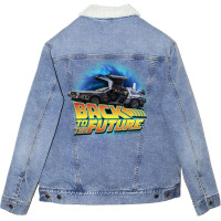 Back To The Future Movie. Delorean In Time Unisex Sherpa-lined Denim Jacket | Artistshot