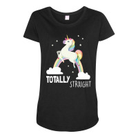 Totally Straight Funny Unicorn Maternity Scoop Neck T-shirt | Artistshot