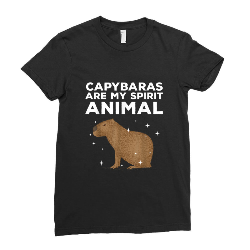 Cool Capybara For Men Women Rodent Spirit Animal Zoologist Ladies Fitted T-Shirt by ChristopherCharlesWilliamson | Artistshot