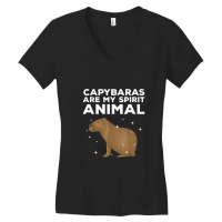 Cool Capybara For Men Women Rodent Spirit Animal Zoologist Women's V-neck T-shirt | Artistshot