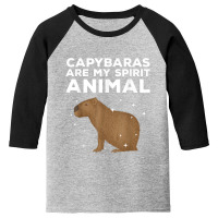 Cool Capybara For Men Women Rodent Spirit Animal Zoologist Youth 3/4 Sleeve | Artistshot