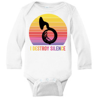 Silhouette Sousaphone Retro Vintage I Destroy Silence Pullover Hoodie Long Sleeve Baby Bodysuit | Artistshot