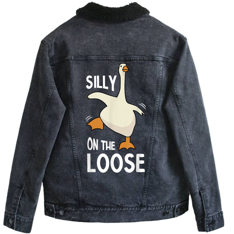 Silly Goose On The Loose T Shirt Unisex Sherpa-lined Denim Jacket | Artistshot